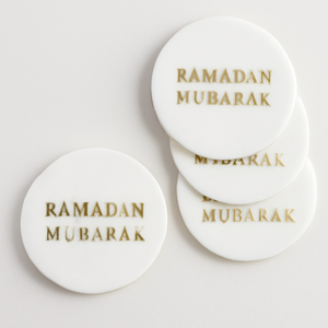 Posavasos Árabes Personalizados con Grabado de Ramadán Mubarak para Celebraciones de Eid y Ramadán, Elegante Bebida de Piedra de Decor World Expo - Product Image 2