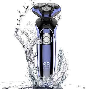 Rasoir électrique étanche IPX7 pour homme, rechargeable, utilisation humide/sèche, tondeuse à barbe, têtes rotatives, triple lame, type de remplacement d'écran - Product Image 1