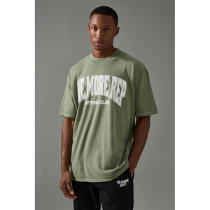 เสื้อยืดไหล่ตกไซส์ใหญ่พิเศษของผู้ชายสำหรับ2024เสื้อยืดดีไซน์พิมพ์ลายระบายอากาศผลิตในปากีสถาน - Product Image 1