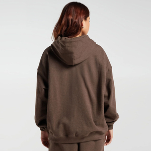 Sudadera con capucha de lana para mujer, jersey de calidad superior de Marga marrón, ropa de calle de manga larga para invierno, algodón transpirable cómodo - Product Image 2