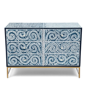 Elegante Mueble de Almacenamiento Decorativo con Incrustaciones de Concha de Nácar Hecho a Mano - Product Image 1