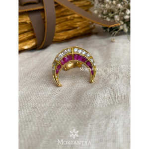 แหวนทองชมพูโรแมนติก ชุบทองเหลือง ประดับเพชรคันดันและเซอร์คอน รุ่น TJ-R43WP-18K ฝังแบบไมโครอินเลย์ - Product Image 3