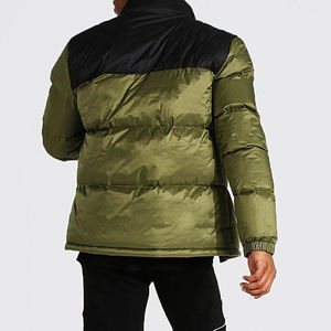 Veste bouffante enduite de sport d'hiver pour hommes, sweat à capuche décontracté avec fermeture à glissière, tissu tissé solide, approvisionnement ODM, saison d'automne - Product Image 2