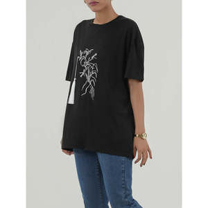 เสื้อยืด KITOKO ผ้าฝ้าย 100% ทรงปกติ ดีไซน์เรียบง่าย ผ้าเจอร์ซีย์ระบายอากาศได้ดี ตกแต่งด้วยลายปัก - Product Image 3