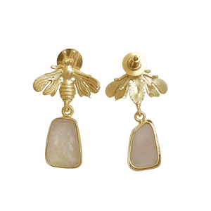 Aretes de Aro de Latón al por Mayor, Piedra Semipreciosa Natural, Acabado de Latón Satinado, Diseño Único, Calidad de Exportación al por Mayor - Product Image 6