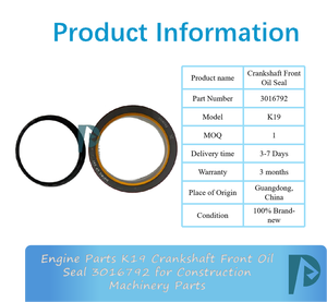 Pièces de moteur K19, joint d'étanchéité avant du vilebrequin 3016792 pour pièces de machines de construction - Product Image 3