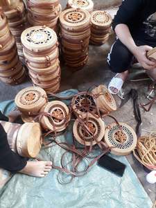 Sac en rotin en osier tissé à la main, sac à main en rotin de fleur en bois écologique pour femmes - Product Image 6