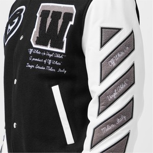 แพทช์ปักลายวินเทจแจ็คเก็ตเลตเทอร์แมนกระดุมเม็ดเดียวพร้อมคอตั้งทำในปากีสถาน - Product Image 2