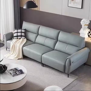 Canapé d'angle moderne de luxe 3 places en tissu, avec revêtement en bois massif et éponge, design élégant personnalisable pour petits appartements - Product Image 1