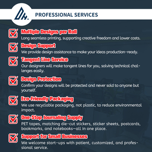 Sinh thái <span class=keywords><strong>c</strong></span>ắt sẵn Nhật Ký CuộN Sticker tùy chỉnh pre-cut Pet băng cho Tạp Chí - Product Image 6