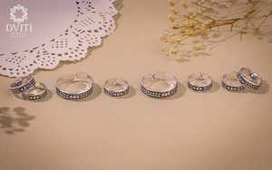 Women's Traditional <b>Indian</b> Style Fine Silver Toe <b>Ring</b> with Black Finish Elegant <b>Indian</b>-Inspired Accessory - Product Image 2