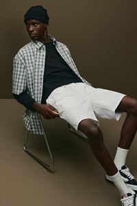 Regular Fit <b>Men's</b> Premium Quality 100% Cotton <b>White</b> <b>Shorts</b> Elasticated Drawstring Waist Diagonal Side Pockets @Wholesale Price - Product Image 6