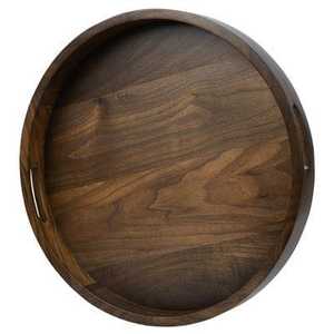Venta al por mayor 3-Pack de bambú y artesanías de madera Bandeja de almacenamiento para servir con mango de metal para cocina y baño Venta caliente - Product Image 3