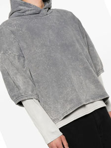 เสื้อฮู้ดดี้ฤดูหนาวคุณภาพสูงสั่งทำพิเศษ ผ้าฝ้ายเฟรนช์เทอร์รี่ เป็นมิตรกับสิ่งแวดล้อม สไตล์วินเทจฟอกสีแบบแอซิดวอช สำหรับผู้ชาย 400GSM - Product Image 2