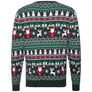2025 vacaciones Navidad transpirable frente pulóver Jumper invierno hombres tejido 100% algodón suéter personalizado para adultos - Product Image 2