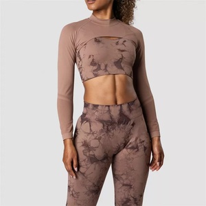 GAF, nuevos conjuntos de entrenamiento para mujer, mallas con glúteos, Sujetador deportivo con espalda abierta, pantalones de Yoga de cintura alta para mujer, conjunto de Yoga sin costuras - Product Image 3