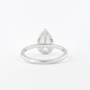 แหวนแต่งงานผู้หญิงเพชรโมอิสเงิน925ชุดประดับรัศมีสไตล์วินเทจ - Product Image 1