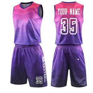 100% Polyester High Quality <b>Basketball</b> Uniform Customized <b>Outdoor</b> Sport <b>Basketball</b> Uniform 2025 - Product Image 1