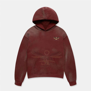 Sweat à capuche délavé Sunfade Design coton doux unisexe Streetwear Look Sunfade Hoodie Commandes en gros personnalisées acceptées - Product Image 1