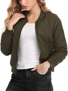 Chaqueta Bomber Acolchada para Mujer, Diseño Más Reciente de 2025, Chaqueta Larga con Cierre, Relleno de Algodón, Tela de Poliéster Estampada - Product Image 2