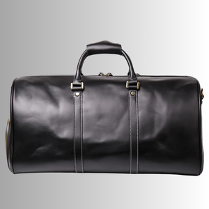 Vintage Genuine Leather Duffle Bag for Travel Large Capacity Weekender <b>Holdall</b> Unisex Durable Cowhide Leather Bag Men - Product Image 2