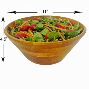 Venta directa de fábrica de La India Juego de ensaladeras de madera ecológico hecho a mano con cuchara para fiestas Cocina Hoteles - Product Image 2
