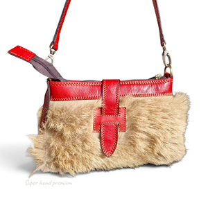 Sac à bandoulière zippé en fausse fourrure à motif léopard vintage, doublure en coton, capacité moyenne, portable, pour femme, usage quotidien - Product Image 1