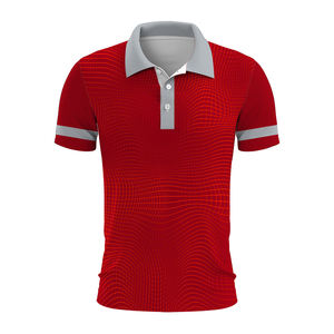 Logotipo de diseño personalizado para Polos Sublimación de patrón sólido en camisa en blanco de longitud larga - Product Image 3