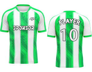 Maillot de football personnalisé de haute qualité 100% polyester, logo personnalisé, couleur, tissu doux, respirant, nom et numéro imprimés numériquement, club personnalisé - Product Image 3