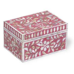 Boîte de rangement en incrustation d'os artisanale avec nacre Boîte de rangement pour bijoux au design personnalisé - Product Image 3