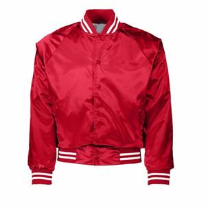 Chaqueta universitaria de satén de moda negra OEM personalizada de calidad superior - Product Image 3