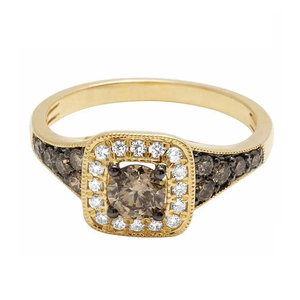 Bague de couple romantique de luxe en or 18 carats avec diamant de laboratoire de qualité supérieure, certifiée IGI - Product Image 2