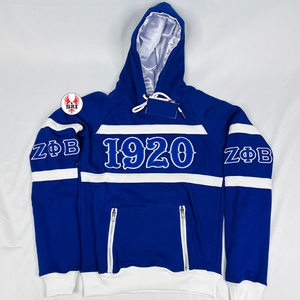 Sudadera con Capucha de Forro Polar para Mujer con Bordado de la Hermandad Zeta Phi Beta |   Sudadera con Capucha de Felpa de Poliéster y Algodón para Mujer, Bordada con el Logotipo de la Hermandad ZPB - Product Image 4