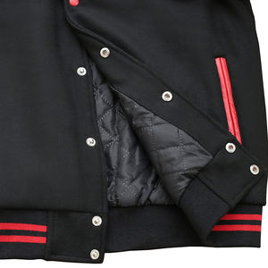 Transpirable Venta al por mayor Varsity Chaquetas Cuello redondo Logotipo personalizado Impresión CollegeBaseballjacket para hombres - Product Image 6