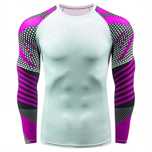 Polyester Manches Longues Rash Guard Hommes Gym Rash Guard - Product Image 5