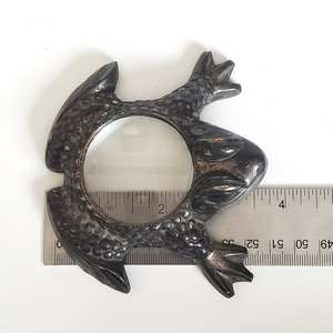 Sapo de rana de latón náutico con lupa peso de papel lupa exquisita lupa única Rana latón tortuga lupa - Product Image 4