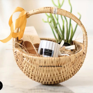 Durable Washable Rattan Storage <b>Baskets</b> Rectangle Shape <b>for</b> Fruits and <b>Gifts</b> With Side Handles Home Accents - Product Image 4