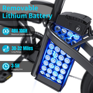 Vélo <span class=keywords><strong>Électrique</strong></span> Pliable 14 pouces Certifié CE 250W pour Commuter, Vente en Gros Usine, avec Batterie Amovible 500Wh - Product Image 4