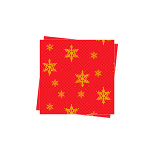 Tovaglioli Rossi 40x40cm con Stampa Dorata a Stelle, 600 Pezzi, B2B - Product Image 2