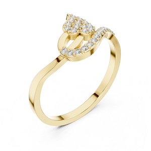 Anillo de Oro Amarillo de 14K con Diamante Redondo Cultivado en Laboratorio para Mujer |   Regalo de Aniversario |   Diamante Cultivado Nuevo - Product Image 4