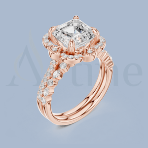 แหวนแต่งงานสีทอง14K เครื่องประดับเจ้าสาวสำหรับผู้หญิง - Product Image 1