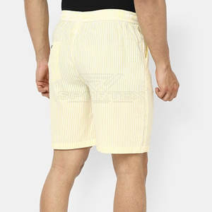 Pantalones cortos de algodón 100% de Color sólido informales para hombre hechos a medida con cierre elástico de cintura media - Product Image 4