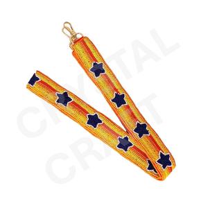 Correas de bolso de cuentas de semillas de oro blanco personalizadas, correa de monedero con cuentas de diseño rojo grande, accesorios de moda - Product Image 6