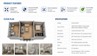 Casa Container Espandibile OCM 20ft, Montaggio Rapido, Casa Modulare Prefabbricata per Mercato UK e Germania, Casa Portatile Compatta, Ufficio da Giardino