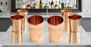 Juego de 2 Vasos de Cobre Ecológicos de 300 ml Reutilizables para Almacenar Agua Potable con Beneficios para la Salud de la Ayurveda de Lujo - Product Image 2