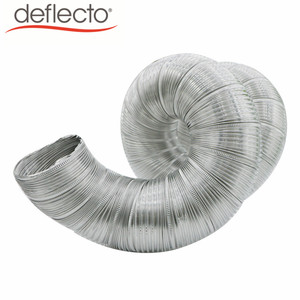 Conducto de ventilación de tubo corrugado flexible de Metal de interfaz ajustable personalizado de 4 pulgadas Conducto semirrígido de aleación de aluminio - Product Image 6