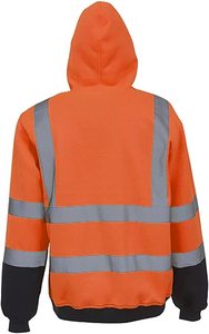 Sudaderas reflectantes de alta visibilidad para hombre, ropa de trabajo reflectante, chaqueta de seguridad para ciclismo, Invierno - Product Image 2