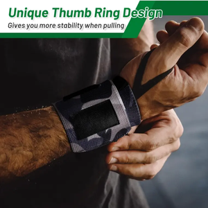 Bandes de poignet de musculation camouflage personnalisées, haute qualité, durables, élastiques, réglables pour le sport et l'extérieur, avec fermeture pour un soutien optimal en salle de sport - Product Image 4