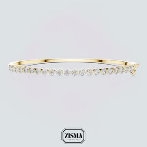 Bracelet de tennis en or massif 18 carats 14 carats 10 carats avec diamants certifiés IGI Bracelet en diamant cultivé en laboratoire pour femmes Cadeau de bijoux de luxe fins - Product Image 1