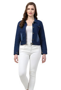 Veste en jean pour femmes sur mesure, légère, facile à porter, top tendance, respirante, vente chaude veste en jean pour femmes avec fabrication sur mesure - Product Image 3
